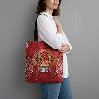 Tonga King's Birthday Tote Bag Gold Royal Crown Tribal Patterns