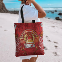 Tonga King's Birthday Tote Bag Gold Royal Crown Tribal Patterns