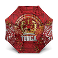 Tonga King's Birthday Umbrella Gold Royal Crown Tribal Patterns