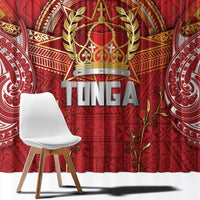 Tonga King's Birthday Window Curtain Gold Royal Crown Tribal Patterns