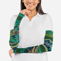 Personalised Solomon Islands Independence Day Arm Sleeves Crocodile Hibiscus Tribal Pattern DT05 - Polynesian Pride
