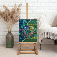 Solomon Islands Independence Day Canvas Wall Art Crocodile Hibiscus Tribal Pattern DT05 - Polynesian Pride