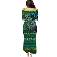 Personalised Solomon Islands Independence Day Family Matching Puletasi and Hawaiian Shirt Crocodile Hibiscus Tribal Pattern DT05 - Polynesian Pride