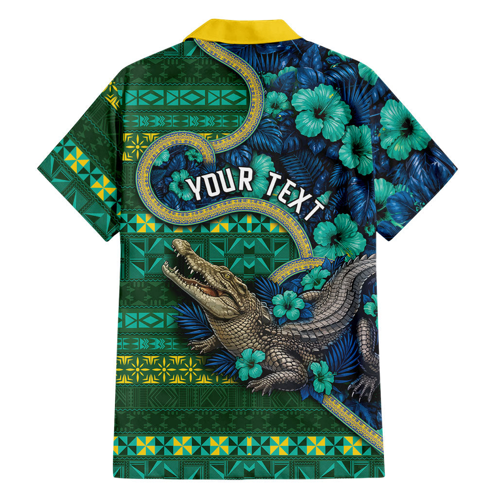 Personalised Solomon Islands Independence Day Family Matching Summer Maxi Dress and Hawaiian Shirt Crocodile Hibiscus Tribal Pattern DT05 - Polynesian Pride