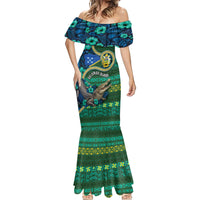 Personalised Solomon Islands Independence Day Mermaid Dress Crocodile Hibiscus Tribal Pattern DT05 - Polynesian Pride