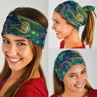 Solomon Islands Independence Day Neck Gaiter Crocodile Hibiscus Tribal Pattern DT05 - Polynesian Pride