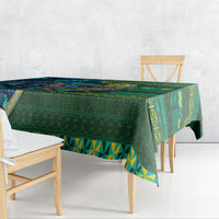 Solomon Islands Independence Day Tablecloth Crocodile Hibiscus Tribal Pattern DT05 - Polynesian Pride