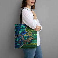 Solomon Islands Independence Day Tote Bag Crocodile Hibiscus Tribal Pattern DT05 - Polynesian Pride