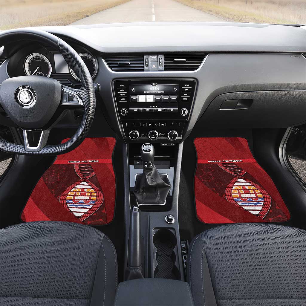 French Polynesia Is In My DNA Car Mats DT05 Set 2pcs - Front Red - Polynesian Pride