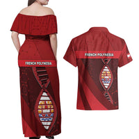 French Polynesia Is In My DNA Couples Matching Off Shoulder Maxi Dress and Hawaiian Shirt DT05 - Polynesian Pride