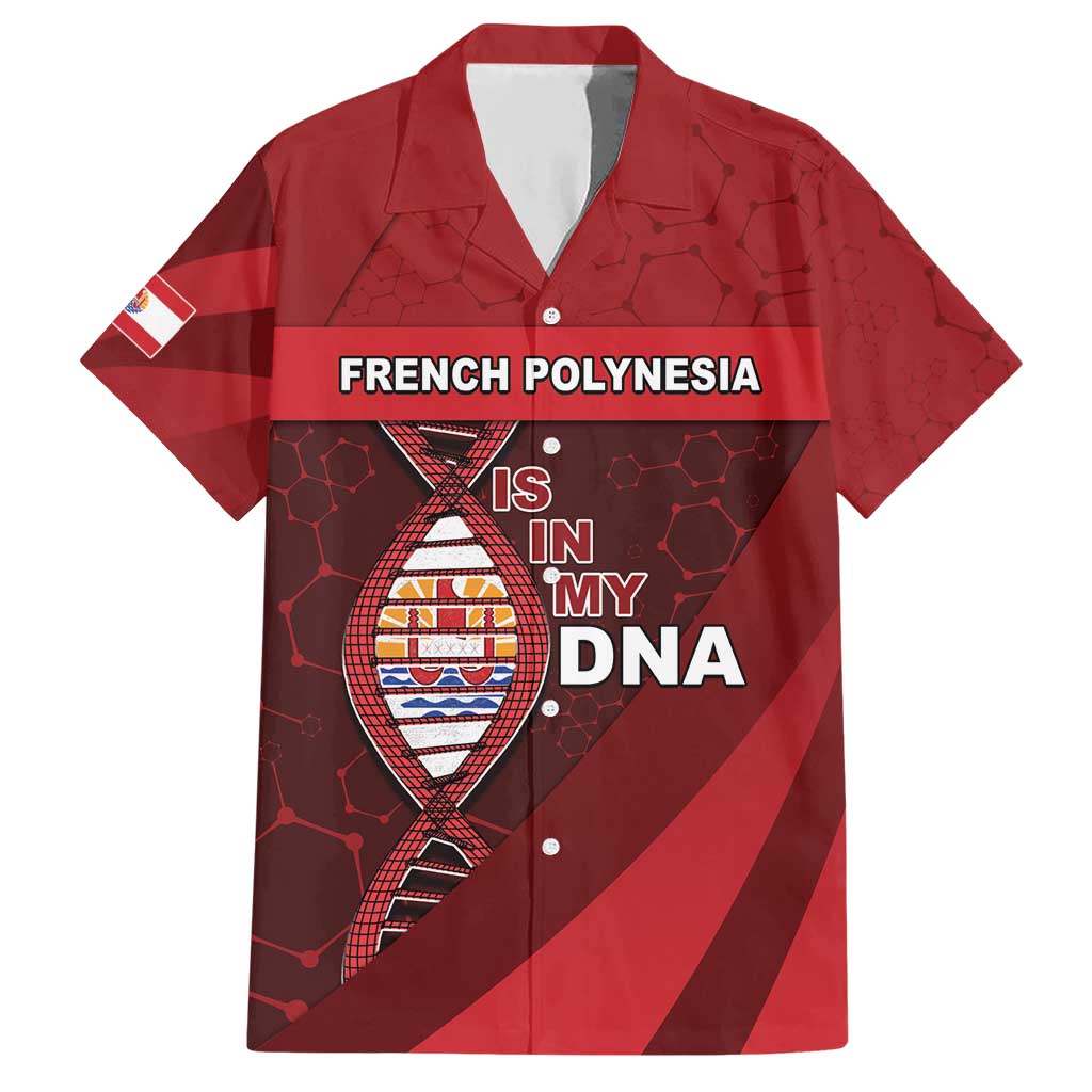 French Polynesia Is In My DNA Family Matching Short Sleeve Bodycon Dress and Hawaiian Shirt DT05 Dad's Shirt - Short Sleeve Red - Polynesian Pride