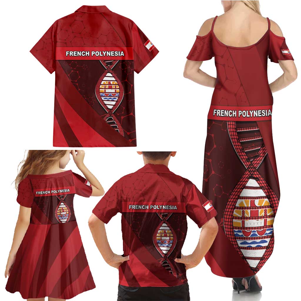 French Polynesia Is In My DNA Family Matching Summer Maxi Dress and Hawaiian Shirt DT05 - Polynesian Pride