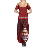 French Polynesia Is In My DNA Family Matching Summer Maxi Dress and Hawaiian Shirt DT05 - Polynesian Pride