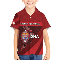 French Polynesia Is In My DNA Family Matching Summer Maxi Dress and Hawaiian Shirt DT05 Son's Shirt Red - Polynesian Pride