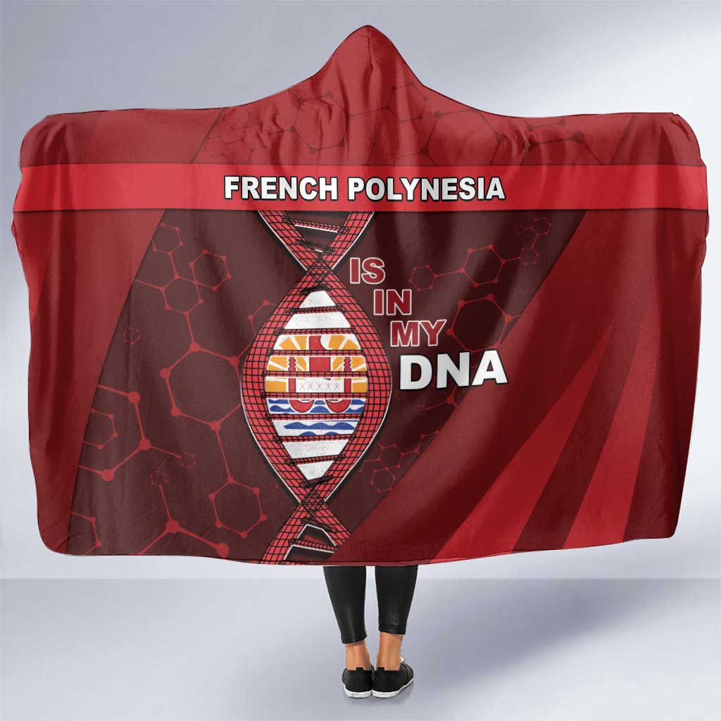 French Polynesia Is In My DNA Hooded Blanket DT05 One Size Red - Polynesian Pride