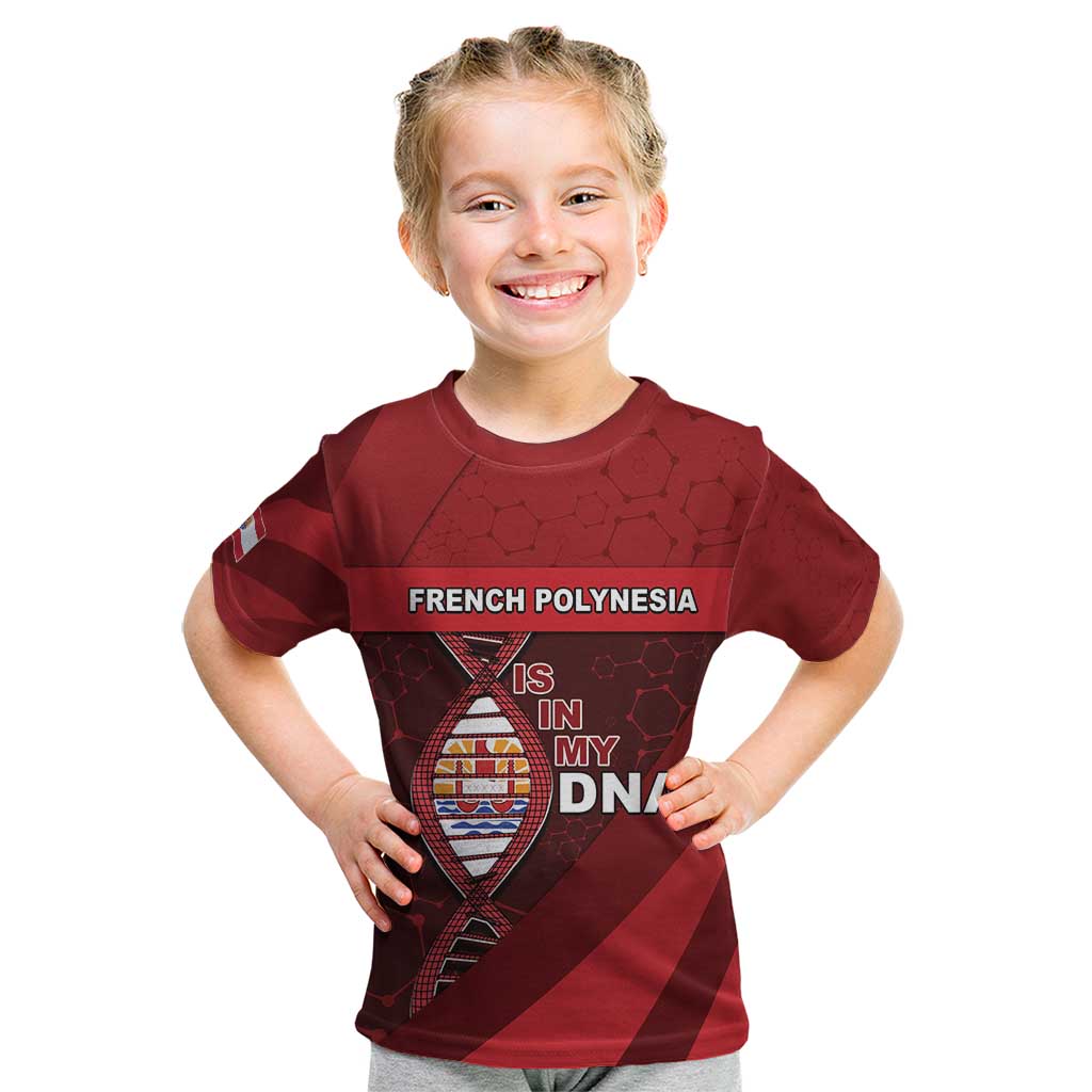 French Polynesia Is In My DNA Kid T Shirt DT05 Red - Polynesian Pride