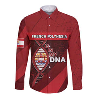 French Polynesia Is In My DNA Long Sleeve Button Shirt DT05 Unisex Red - Polynesian Pride