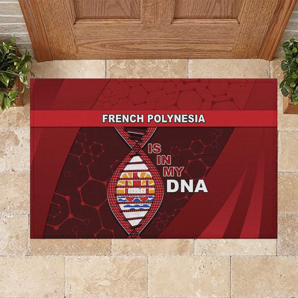 French Polynesia Is In My DNA Rubber Doormat - Polynesian Pride