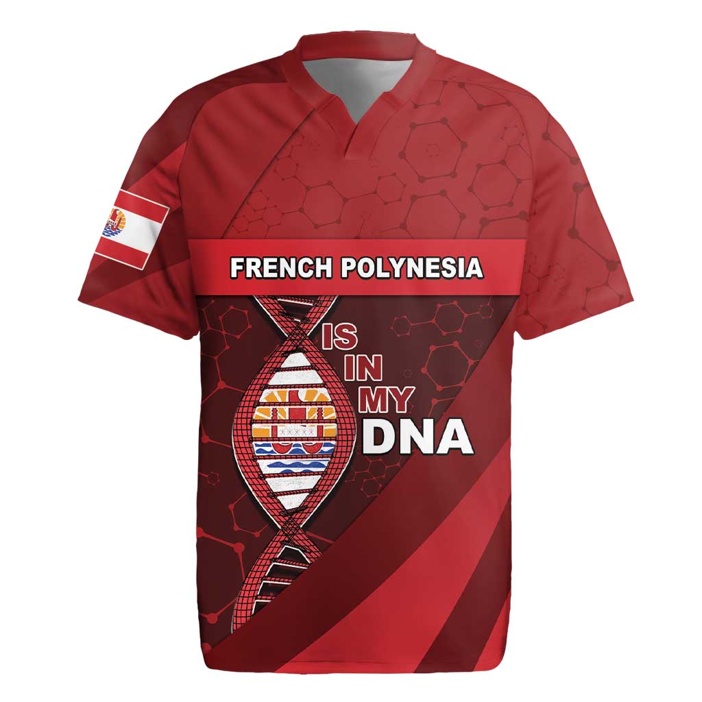 French Polynesia Is In My DNA Rugby Jersey DT05 Red - Polynesian Pride