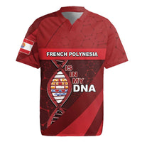 French Polynesia Is In My DNA Rugby Jersey DT05 Red - Polynesian Pride
