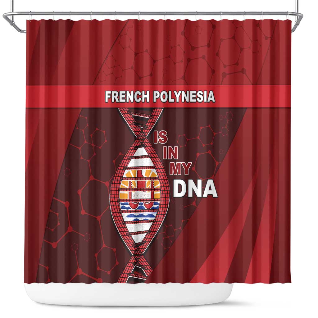 French Polynesia Is In My DNA Shower Curtain DT05 Red - Polynesian Pride