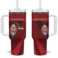 French Polynesia Is In My DNA Tumbler With Handle DT05 One Size: 40 oz Red - Polynesian Pride
