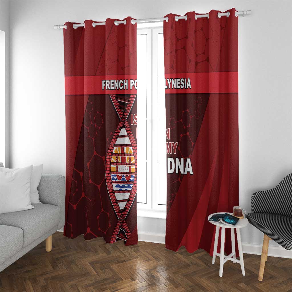 French Polynesia Is In My DNA Window Curtain DT05 With Grommets Red - Polynesian Pride