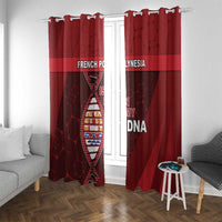 French Polynesia Is In My DNA Window Curtain DT05 With Grommets Red - Polynesian Pride