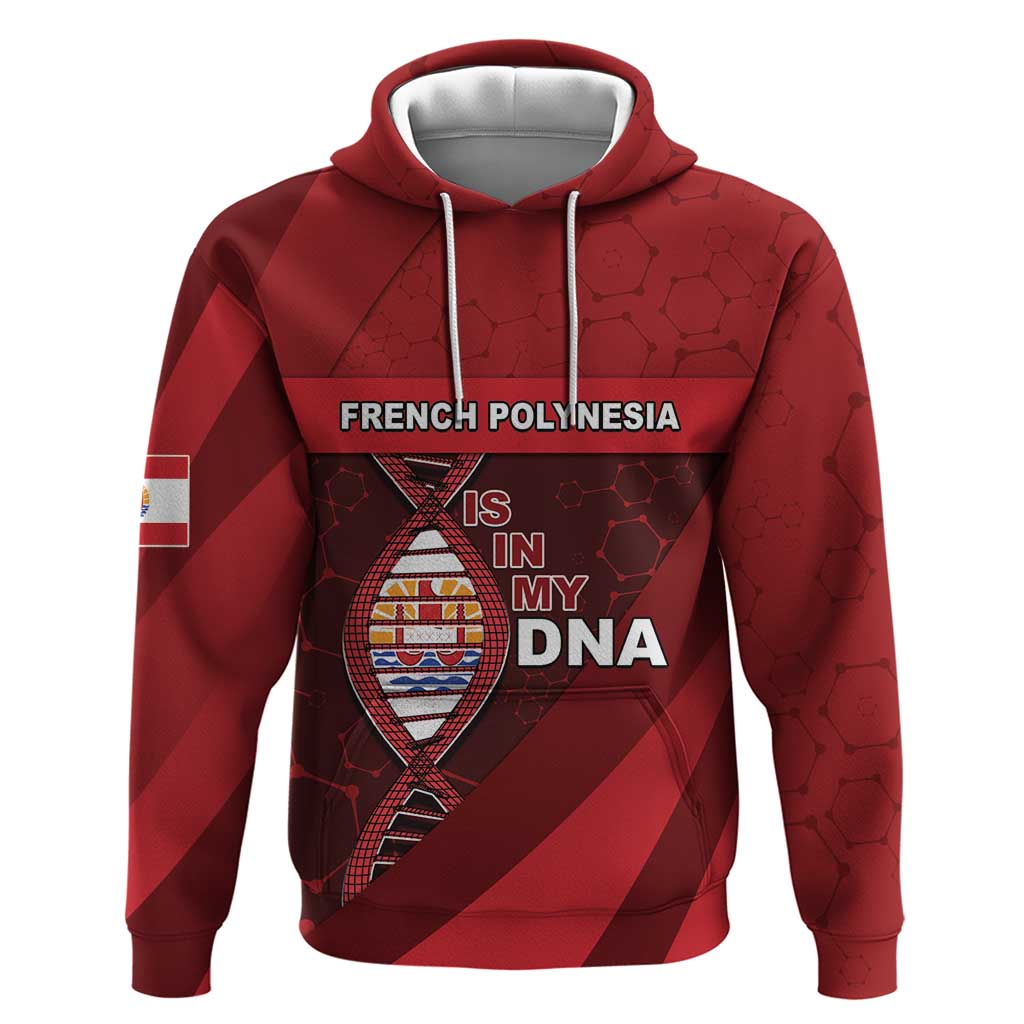 French Polynesia Is In My DNA Zip Hoodie DT05 Pullover Hoodie Red - Polynesian Pride