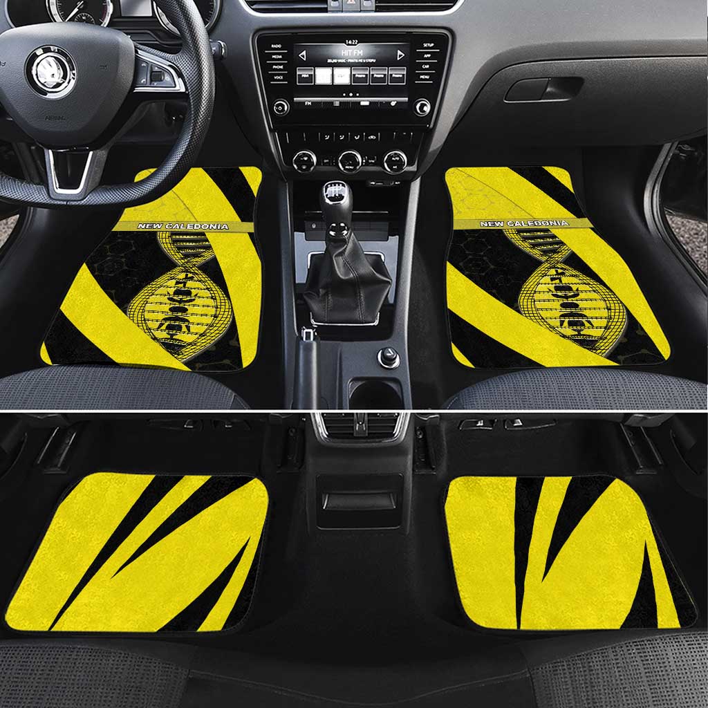 New Caledonia Is In My DNA Car Mats DT05 Set 4pcs Yellow - Polynesian Pride