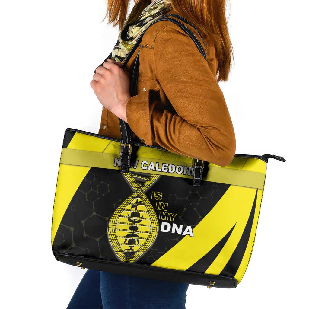 New Caledonia Is In My DNA Leather Tote Bag - Polynesian Pride