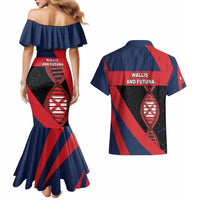 Wallis And Futuna Is In My DNA Couples Matching Mermaid Dress and Hawaiian Shirt DT05 - Polynesian Pride