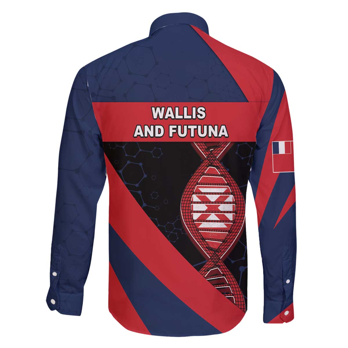 Wallis And Futuna Is In My DNA Family Matching Off The Shoulder Long Sleeve Dress and Hawaiian Shirt - Polynesian Pride