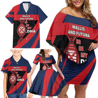 Wallis And Futuna Is In My DNA Family Matching Off Shoulder Short Dress and Hawaiian Shirt - Polynesian Pride