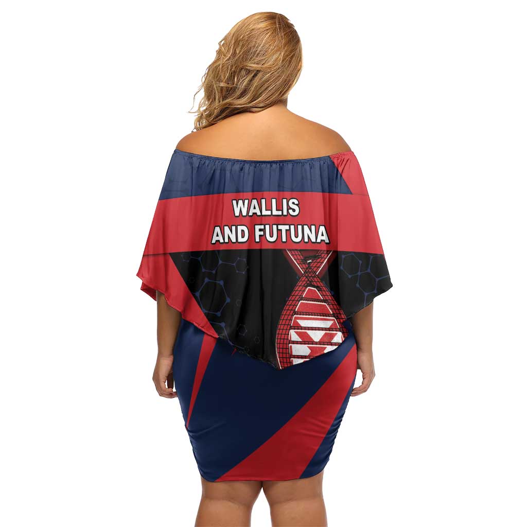 Wallis And Futuna Is In My DNA Family Matching Off Shoulder Short Dress and Hawaiian Shirt - Polynesian Pride