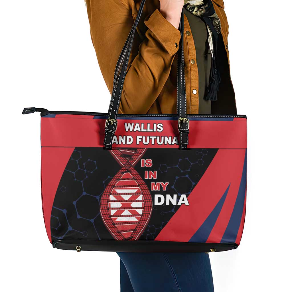 Wallis And Futuna Is In My DNA Leather Tote Bag DT05 - Polynesian Pride