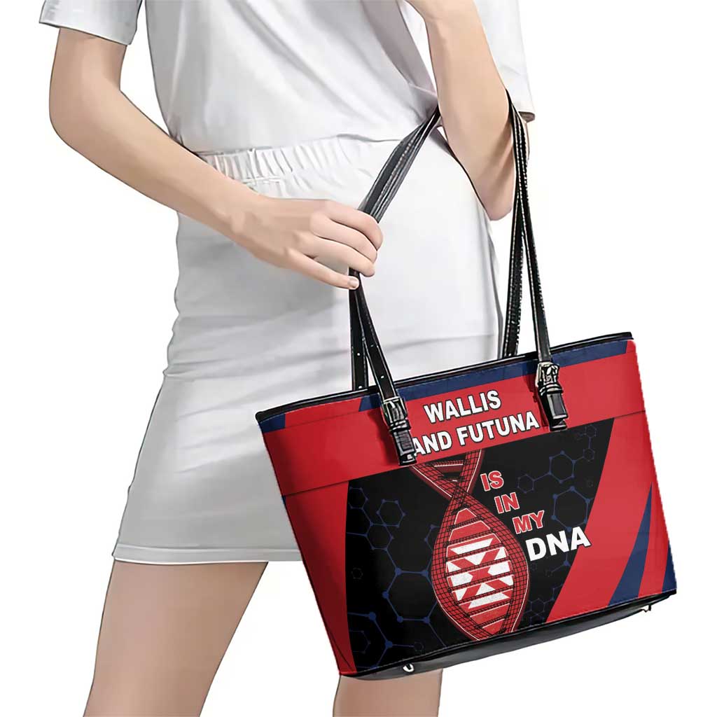 Wallis And Futuna Is In My DNA Leather Tote Bag DT05 - Polynesian Pride