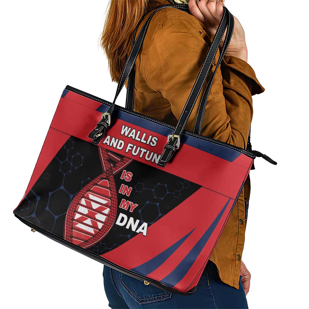 Wallis And Futuna Is In My DNA Leather Tote Bag DT05 - Polynesian Pride