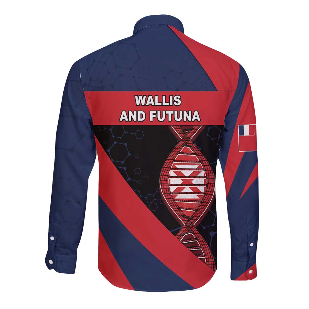 Wallis And Futuna Is In My DNA Long Sleeve Button Shirt DT05 - Polynesian Pride
