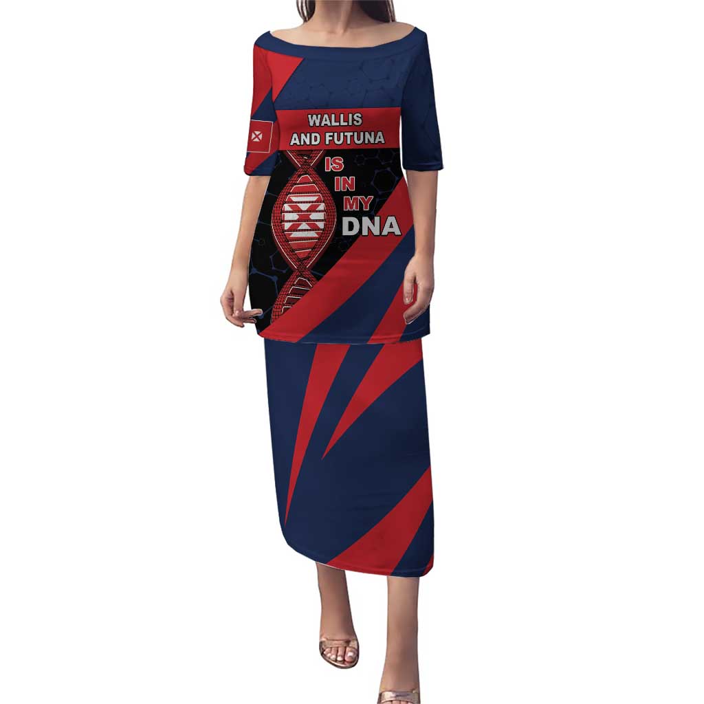 Wallis And Futuna Is In My DNA Puletasi DT05 Long Dress Multicolor - Polynesian Pride