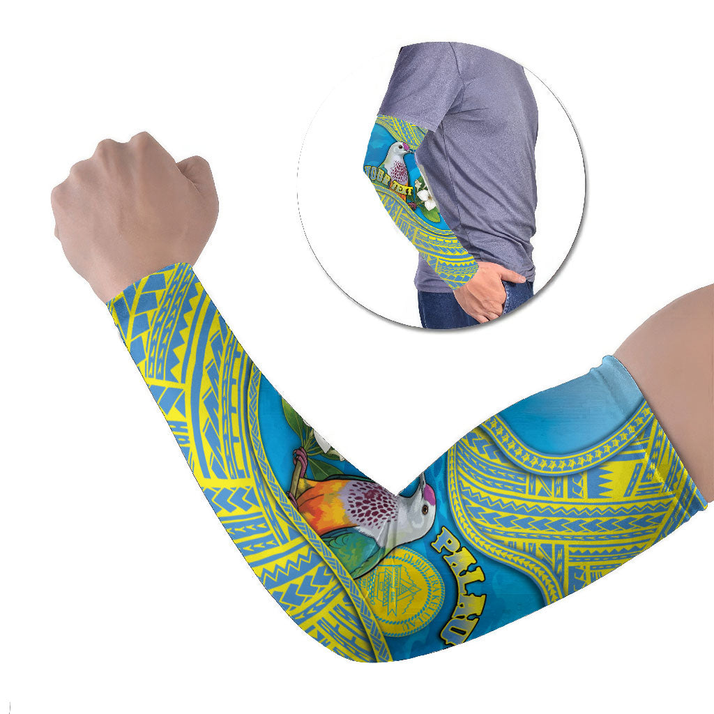 Personalised Palau Biib Bird Arm Sleeves Rur Flower And Rock Islands Patterns