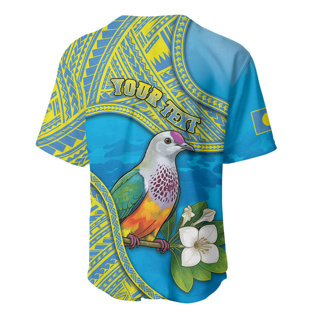 Personalised Palau Biib Bird Baseball Jersey Rur Flower And Rock Islands Patterns