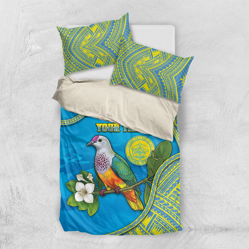 Personalised Palau Biib Bird Bedding Set Rur Flower And Rock Islands Patterns