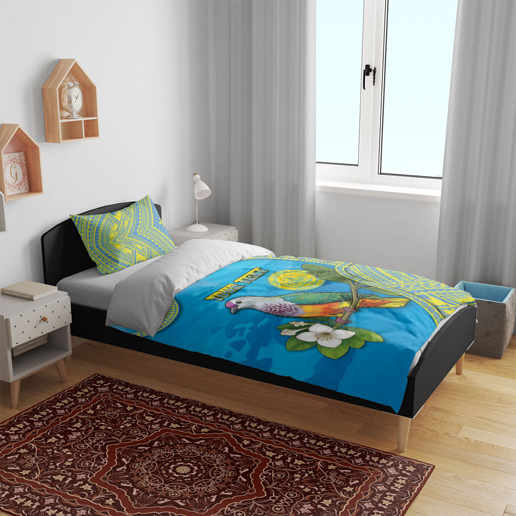 Personalised Palau Biib Bird Bedding Set Rur Flower And Rock Islands Patterns