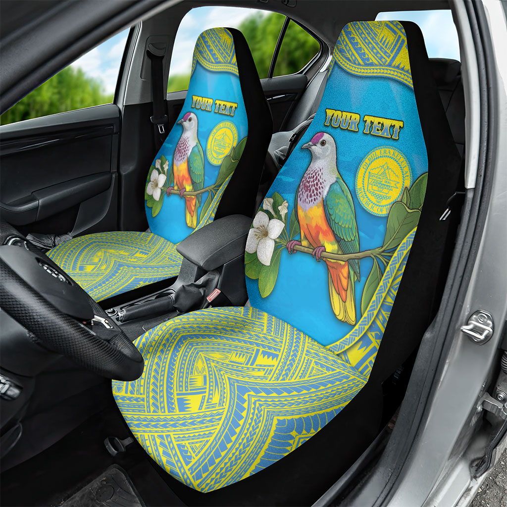 Personalised Palau Biib Bird Car Seat Cover Rur Flower And Rock Islands Patterns
