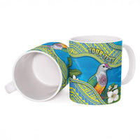 Personalised Palau Biib Bird Ceramic Mug Rur Flower And Rock Islands Patterns