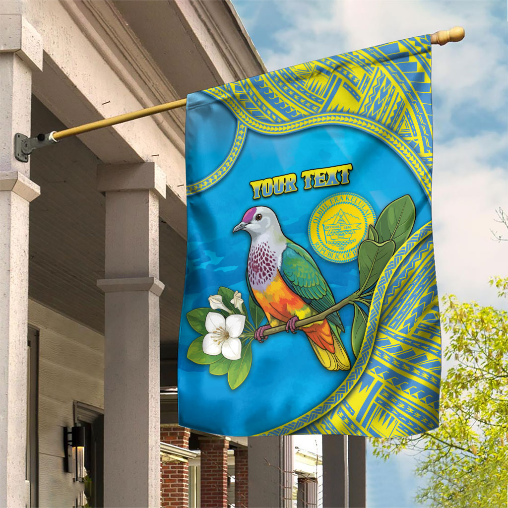 Personalised Palau Biib Bird Garden Flag Rur Flower And Rock Islands Patterns