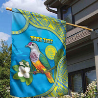 Personalised Palau Biib Bird Garden Flag Rur Flower And Rock Islands Patterns