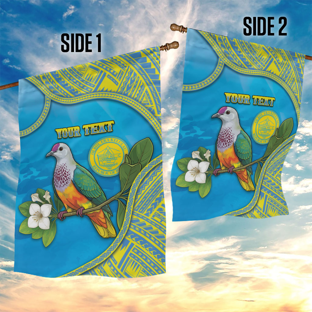 Personalised Palau Biib Bird Garden Flag Rur Flower And Rock Islands Patterns