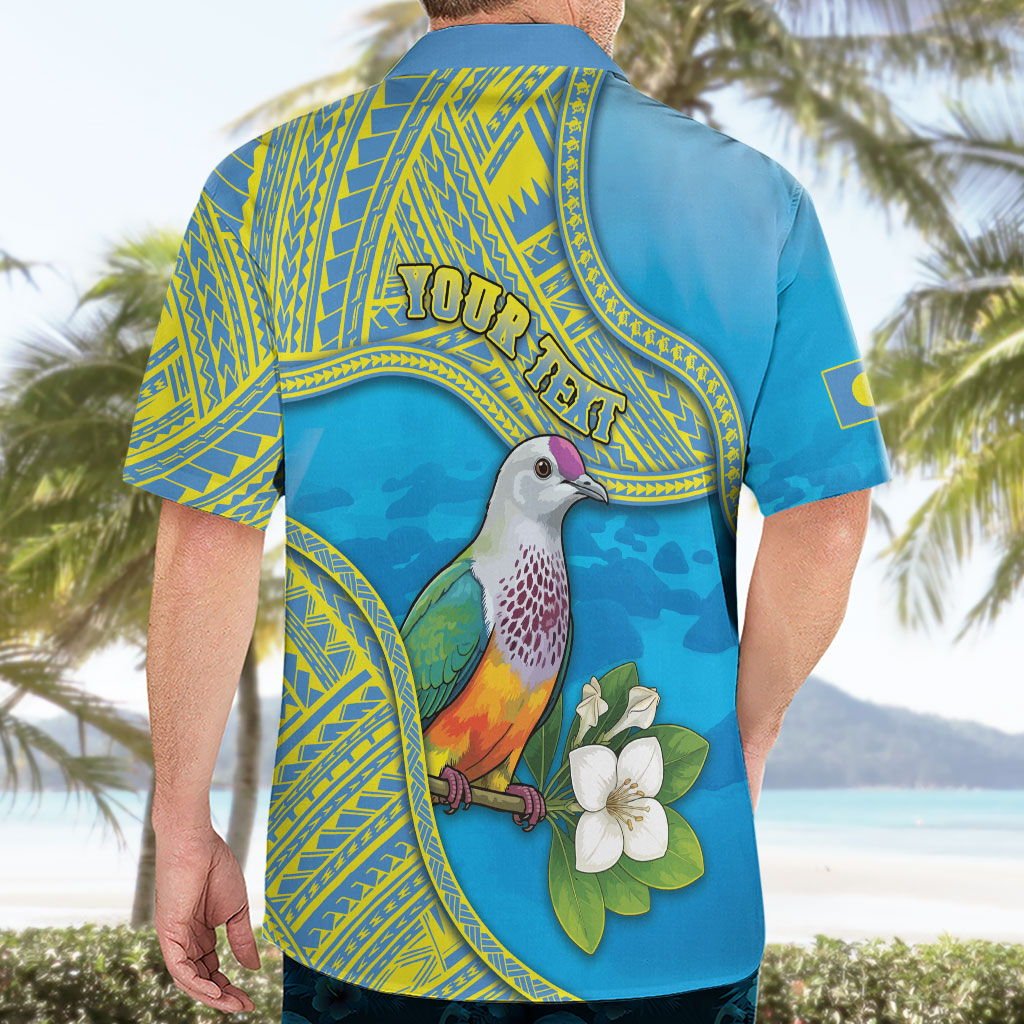 Personalised Palau Biib Bird Hawaiian Shirt Rur Flower And Rock Islands Patterns